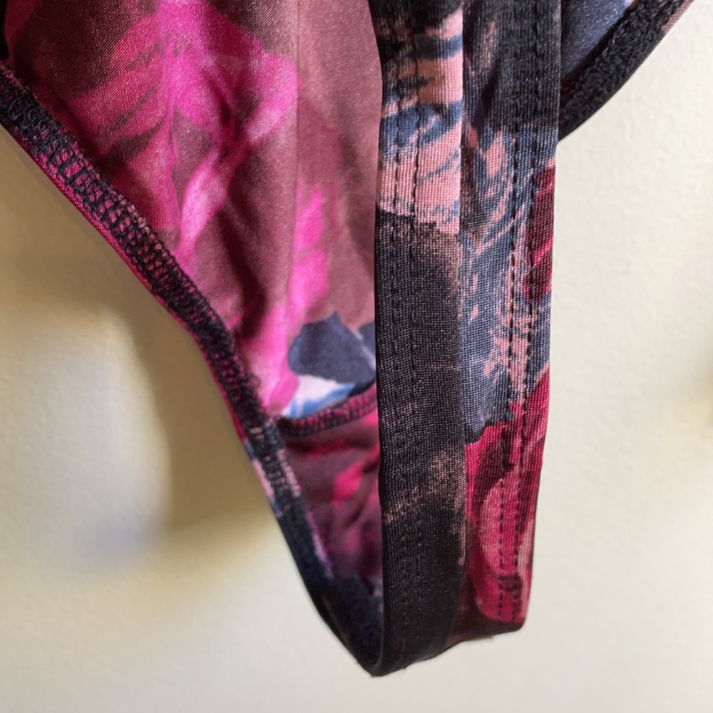 NWT (M) kimono bodysuit with Tiger silver horse shoe ruchedbust fitted Dawn rose - Picture 6 of 12